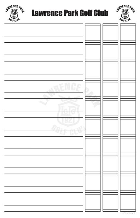 Lawrence Park Golf Club - 22.5" x 35", Posting, White Paper