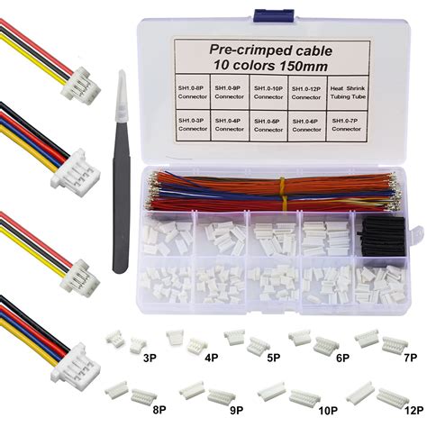 Keszoox Jst SH1.0mm Connector Kit and Premium Pre-Crimped Cables?for ...