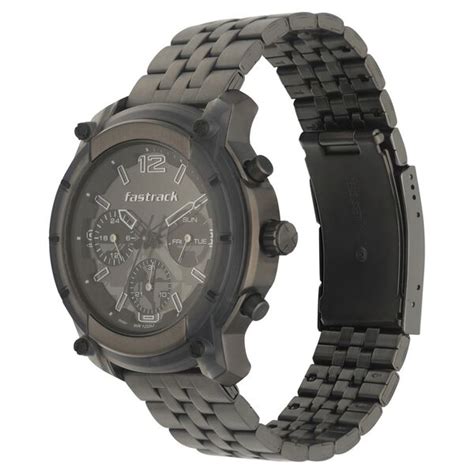 Buy Online Fastrack Gamify Quartz Analog Black Dial Metal Strap Watch ...