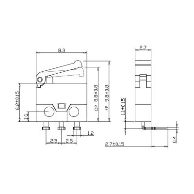 KFC-W-13W Micro Switch 3-Pin Motorobit - Motorobit.com