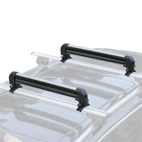 Leader Accessories Car Ski Snowboard Roof Racks, 2 PCS Universal Ski Roof Rack Carriers ...