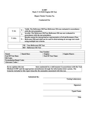Fillable Online ftp astmtmc cmu D 6987 Mack T-10 EGR Engine Oil Test ...