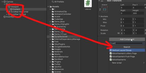 Image result for Dynamic Content Scroll Unity