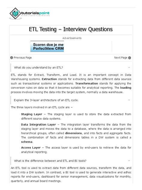 Image result for ETL Testing Interview Questions