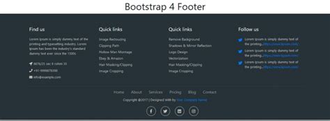 Image result for Footer.html Example