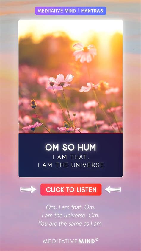 OM SO HUM - I am that. I am the Universe | Kundalini mantra, Meditation ...