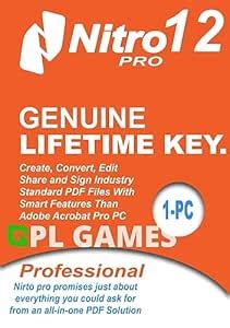 JaxKing Nitro PDF 12 Pro Genuine PDF Editing Software (Lifetime / 1 PC ...