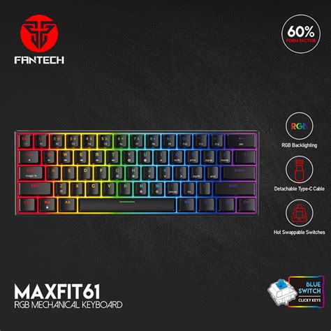 Tastatura Mehanicka Gaming Fantech MK857 RGB Maxfit61 crna (Blue switch ...