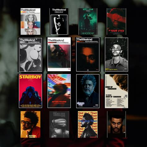 The Weeknd Fan Poster Collage Set | 8 A4 posters & 8 A5 Posters ...