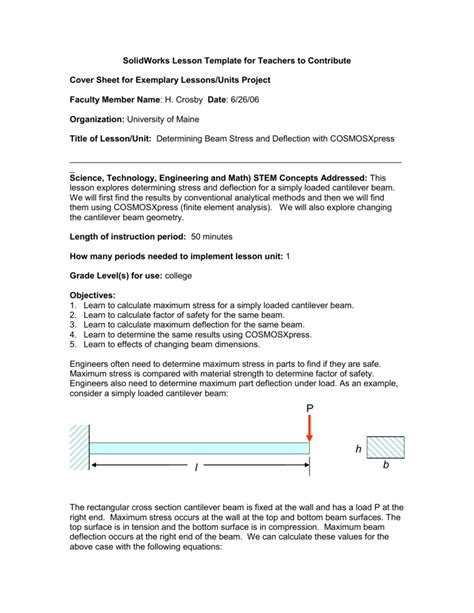 Image result for How to Do a Deflection Analysis in SolidWorks
