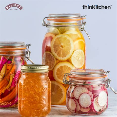 Buy Kilner Clip Top Clear Glass Round Jar 2000 Ml Online at thinKitchen