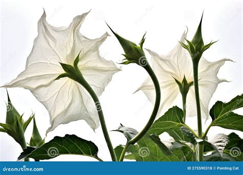 Datura is a Species of Flowering Plant in the Family Solanaceae Stock Illustration ...
