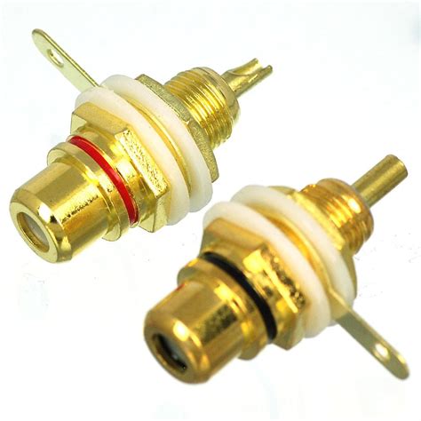 CESS Amplifier Audio Terminal RCA Plug Jack Socket Chassis Panel Mount ...