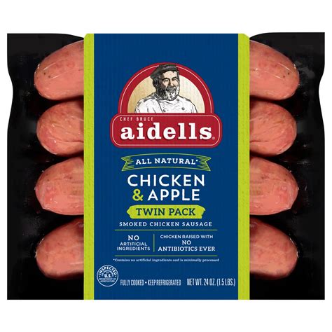 aidells Smoked Chicken Sausage Links - Apple - Twin Pack, 8 ct - Shop ...