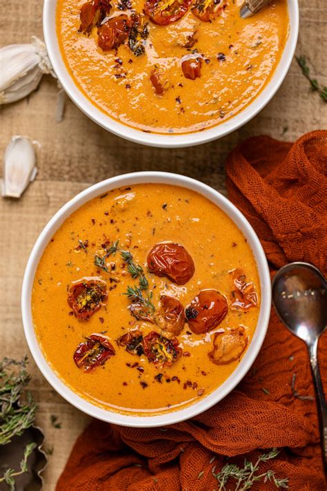 Creamy Roasted Garlic Tomato Soup | Orchids + Sweet Tea