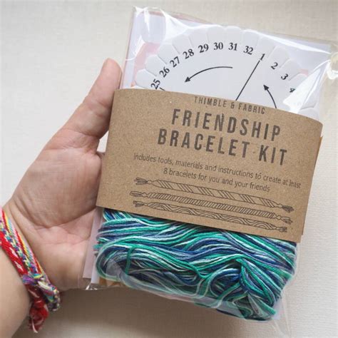 Friendship Bracelet Kit Blue By Thimble and Fabric