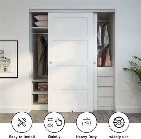 JUBEST Bypass Sliding Door Hardware - Smooth and India | Ubuy