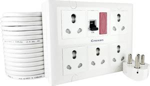 crexan Extension Board 1500/2500W+240V+6A/16A Socket+MCB+16A Big Plug,2 ...