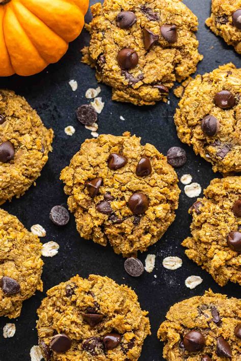 Healthier Pumpkin Oatmeal Cookies (GF + Vegan) - A Saucy Kitchen