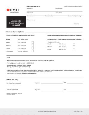 Fillable Online HDR forms and guidelines - RMIT University Fax Email ...