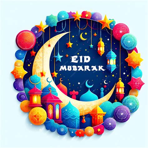 Premium Vector | Vector eid mubarak festival islamic greeting background