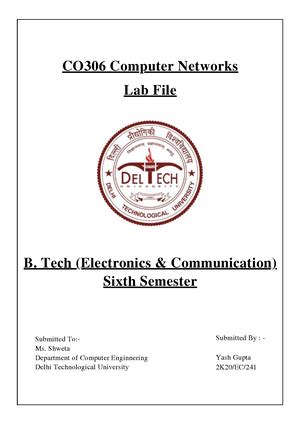Computer Networks Assignment 3 - DEPARTMENT OF APPLIED MATHEMATICS ...