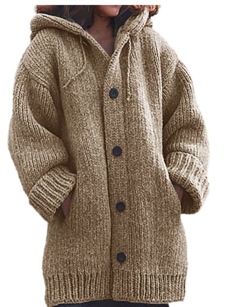 Womens Hooded Sweater Coat at James Aviles blog