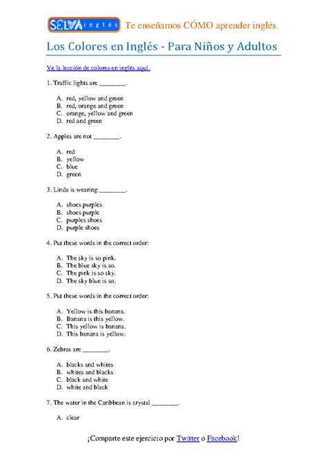 ingles colores practice - Los Colores en Inglés - Para Niños y Adultos Ve la lección de colores ...