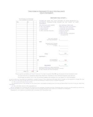 Fillable Online THIS FORM IS PROVIDED TO HELP YOU BALANCE YOUR ...