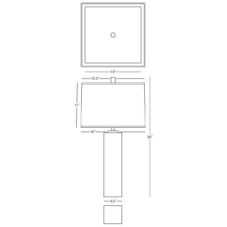 Robert Abbey B796 Canaan 30" Column Table Lamp with a | Build.com