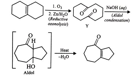 In the scheme given below, the total number of intramolecular aldol ...