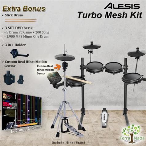 Jual Drum Elektrik Alesis TURBO MESH KIT Electric Drum Set - Drum ...