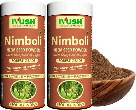 Buy IYUSH Herbal Ayurveda Nimboli/Neem Seed Powder (pack of 2) - 100gm ...
