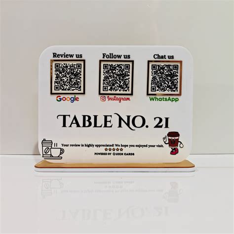 3 QR Horizontal Smart Digital Standee – Quick Cards