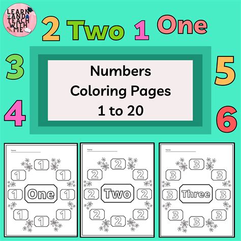 Free Coloring Pages Numbers 1 20