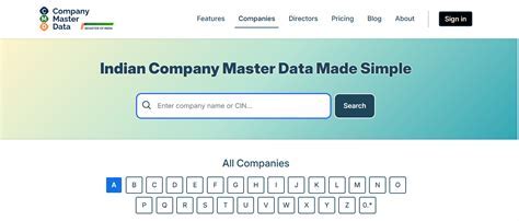 mca master data search by name | Android IOS V- 10.29