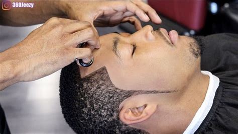 Image result for Barber Tutorial 360 Wave Temp Fade Crispy Line Up Free Hand Trim