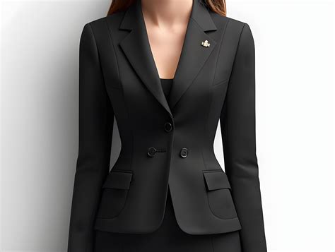 A Woman in a Black BUsiness Suit, A Woman in a Black Business Attire ...