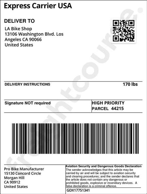 Shipping Label Template 的图像结果