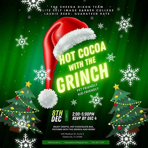Hot Cocoa with the Grinch, Elite Self Image Barber College, Clarksville ...