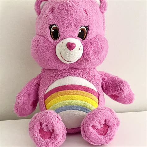 Cheer Bear pink Care Bear plush from 2015. In very... - Depop