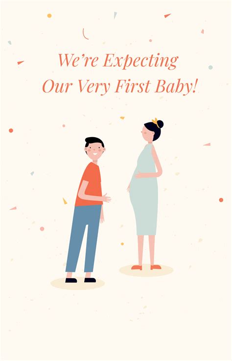 Free Surprise Pregnancy Announcement Card Template to Edit Online
