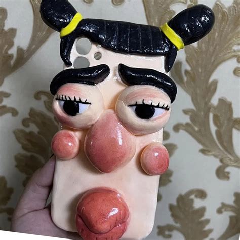 Ugly Personalized Crooked Gourd Face Clay Phone Case iPhone 14 13 12 11 ...
