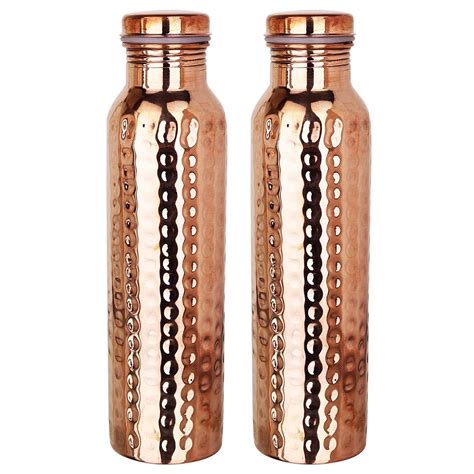 HARJEE Pure Copper Water Bottel With Purity Hammer Ayurveda Water ...