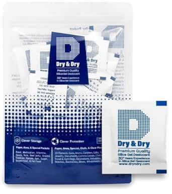Dry & Dry 3 Gram Silica Gel Packets - 30 Packets - Rechargeable (Food ...