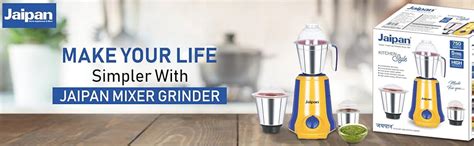 Buy Jaipan Kitchen Style 750 Watt Mixer & Grinder, Blue & Yellow Online ...