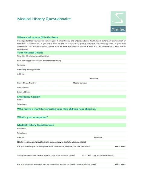 Fillable Online Comprehensive Adult New Patient Health History ...