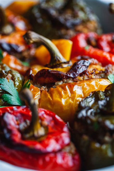 Greek Stuffed Peppers (Yemista) | Olive & Mango