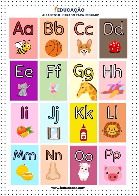 Alfabeto ilustrado para imprimir