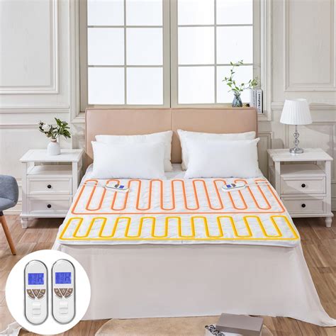 Amazon.com: Bwarm Premium Multi-Zone Electric Heated Mattress Pad Queen ...